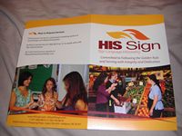 HIS Sign Brochure Outside
